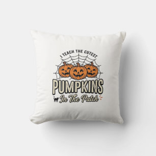 Cute Pumpkin Teacher Halloween Design_1 Cushion