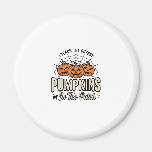 Cute Pumpkin Teacher Halloween Design_1 Magnet (Front)