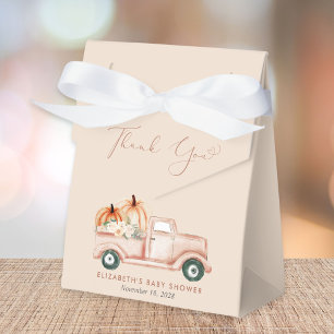 Cute Pumpkin Truck Baby Shower Thank You Favour Box
