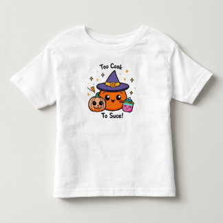 Cute Pumpkin Witch Halloween Vector Art Toddler T-Shirt