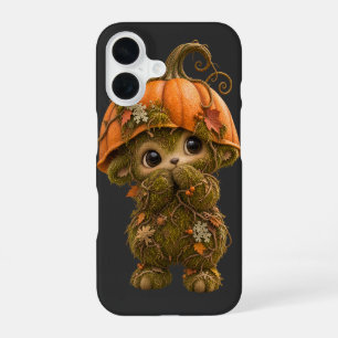 Cute Pumpkin Woodland Creature iPhone 16 Case