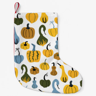 Cute Pumpkins Cartoon Hand Drawn Small Christmas Stocking