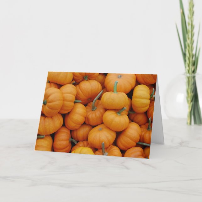Cute Pumpkins Photo Greeting Card (Front)
