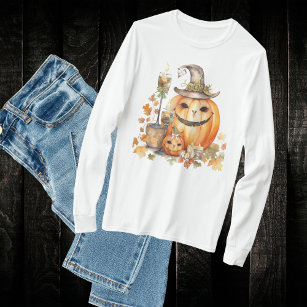 Cute Pumpkins with Bows, Candles and Lashes T-Shirt