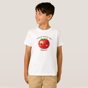 Cute Punny Tomato I Love You From My Head Tomatoes T-Shirt