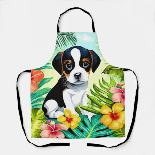 Cute Pup in Paradise Apron