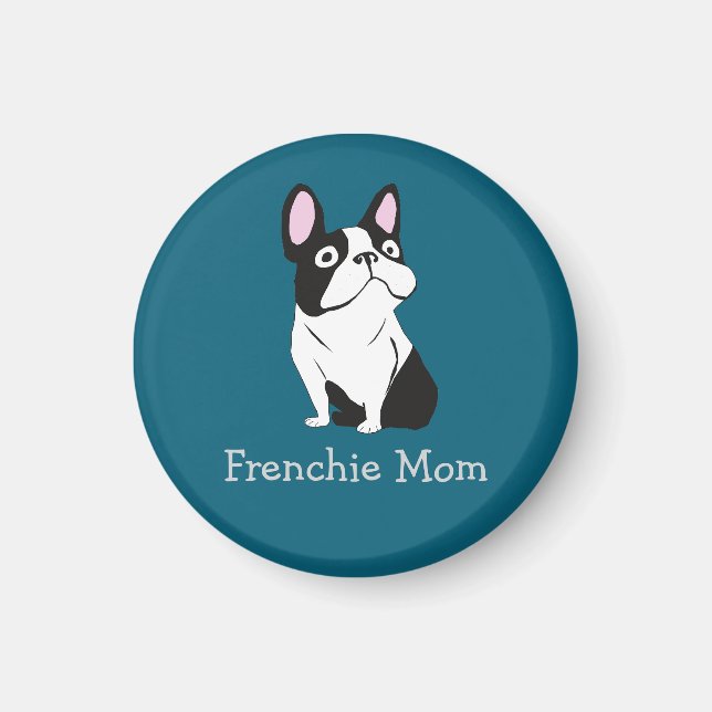Cute Pup, medium dark blue Magnet (Front)