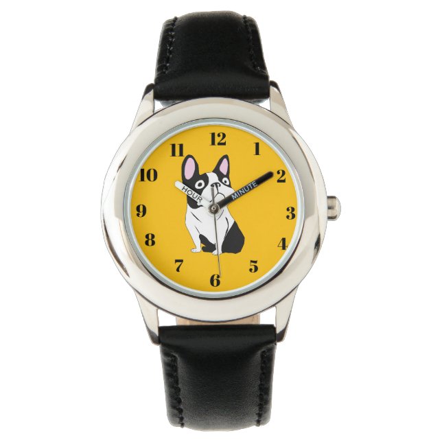 Cute Pup, yellow Watch (Front)
