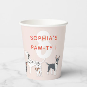 Cute Puppies Children's Birthday Party Dog Paper C Paper Cups