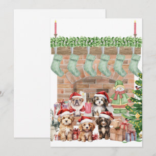 Cute Puppies Christmas Cards