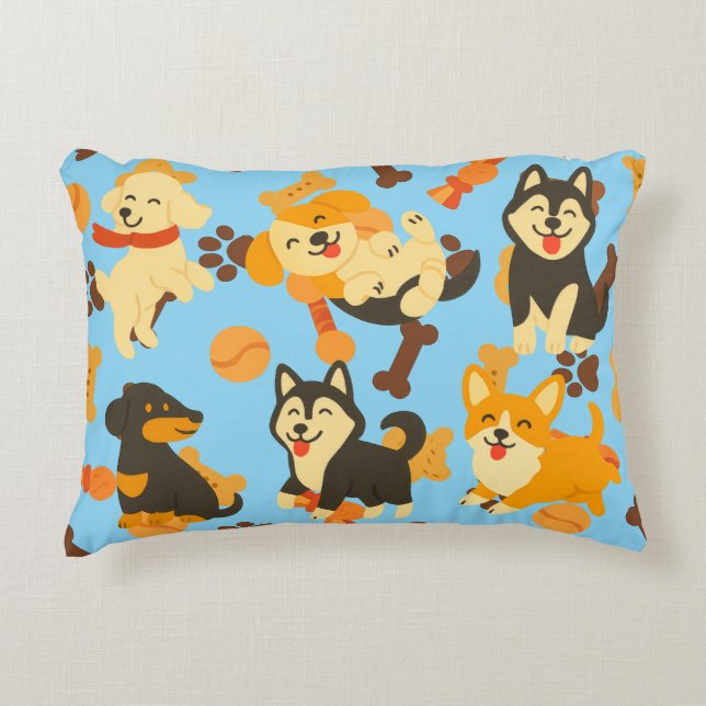 Cute Puppies Decorative Cushion (Front)