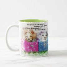Cute Puppies in Pink & Blue Baskets Coffee Mug |