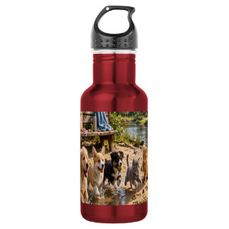 Cute Puppies & Kittens Riverside Adventure 532 Ml Water Bottle