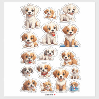 Cute Puppies Mega Sticker Bundle 