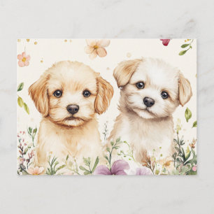 Cute Puppies Postcard