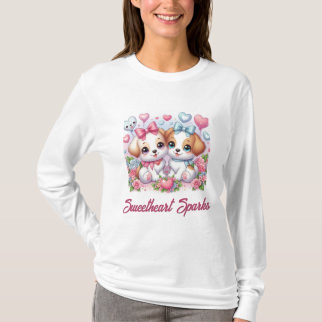 Cute Puppies: Valentine Special  T-Shirt (Front)