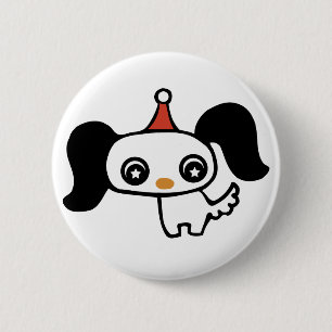 cute puppy 6 cm round badge