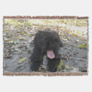 Cute Puppy Alert Throw Blanket