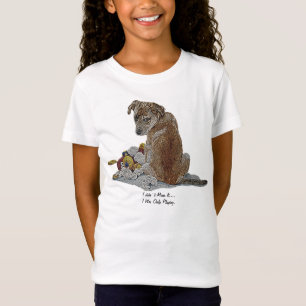 Cute puppy and teddy realist dog art kids t-shirt