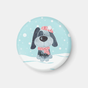 Cute puppy, baby magnet