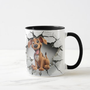 Cute puppy background mug