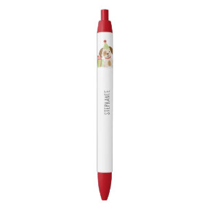 Cute Puppy Birthday Black Ink Pen