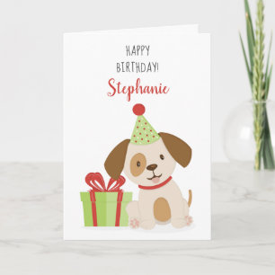 Cute Puppy Birthday Card
