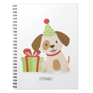 Cute Puppy Birthday Notebook