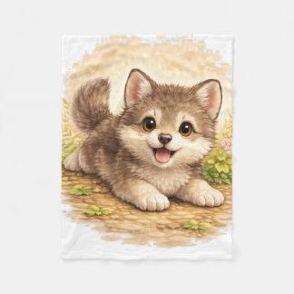Cute Puppy Blanket – Kawaii Dog Lover Gift