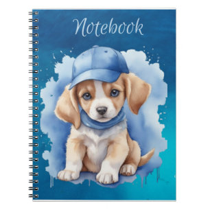 Cute Puppy Blue Eyes Floppy Ears Spiral Notebook 
