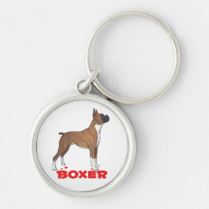 Cute Puppy Cartoon Dog Lover Boxer Key Ring