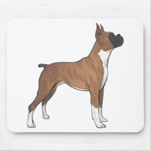 Cute Puppy Cartoon Dog Lover Gift Boxer Mouse Pad