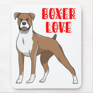 Cute Puppy Cartoon Dog Lover Gift Boxer Mouse Pad