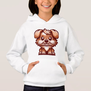 Cute Puppy Cartoon Girls Hoodie 