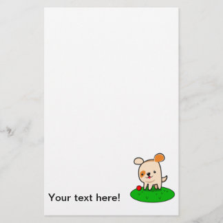 Cute puppy cartoon stationery
