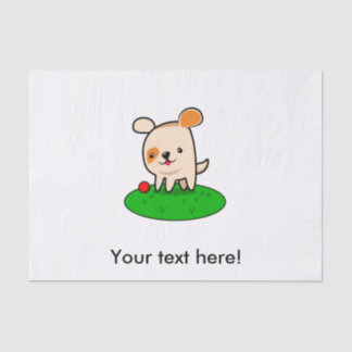 Cute puppy cartoon tissue paper