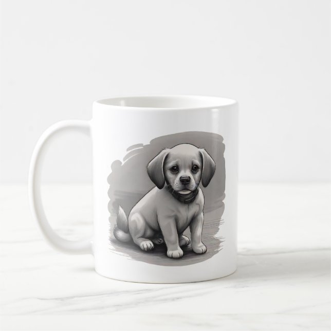 Cute Puppy Coffee Mug (Left)