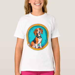 Cute Puppy colourful cartoon style design T-Shirt