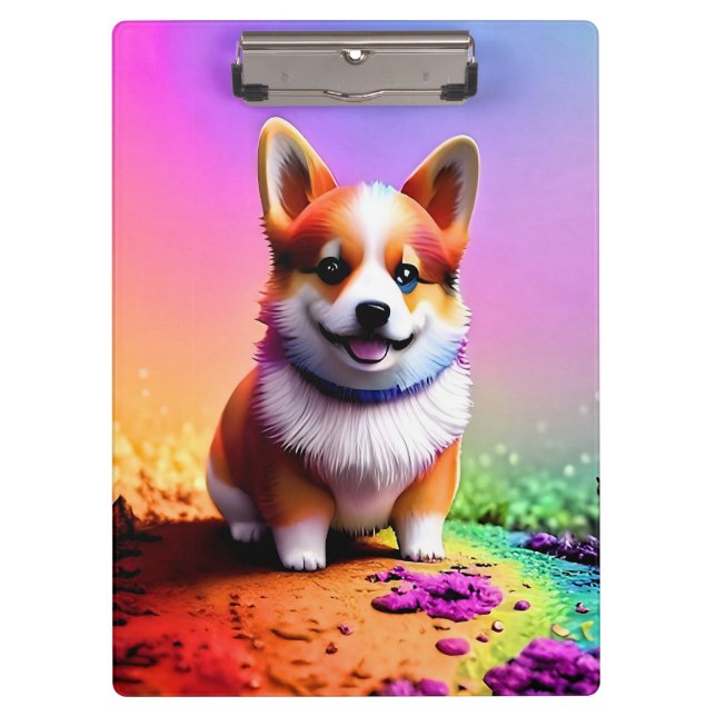 Cute Puppy Corgi Dog-36475 Clipboard (Front)