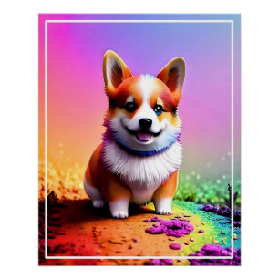 Cute Puppy Corgi Dog-36475 Poster