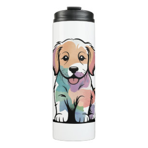 Cute Puppy Design Thermal Tumbler