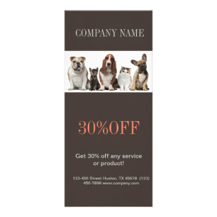 cute puppy dog animal pet SPA veterinarian Rack Card