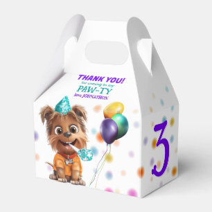 Cute Puppy Dog Birthday Party Favour Box