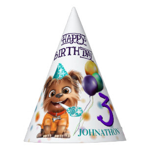 Cute Puppy Dog Birthday Party Hat