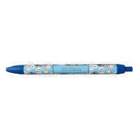 Cute Puppy Dog Blue Pattern Pen