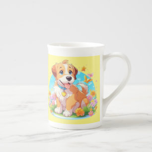 Cute Puppy Dog Bone China Mug