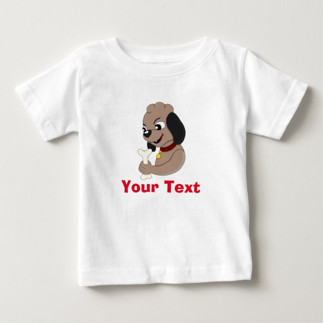 Cute puppy dog cartoon baby T-Shirt (Front)