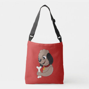 Cute puppy dog cartoon crossbody bag