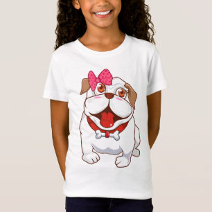 Cute Puppy Dog Cartoon English Bulldog T-Shirt