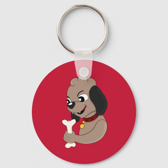 Cute puppy dog cartoon keychain (Front)